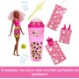 Mattel HTJ20 Barbie Pop Reveal Serie Bubble Tea Berry Bliss profumata con cucciolo e 8 accessori a sorpresa