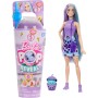 Mattel HTJ19 Barbie Pop Reveal Serie Bubble Tea Taro Milk profumata con cucciolo e 8 accessori a sorpresa cambia colore