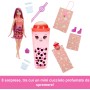 Mattel HTJ22 Barbie Pop Reveal Serie Bubble Tea Mango Mochi profumata cambia colore con cucciolo e 8 accessori a sorpresa