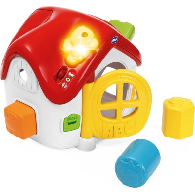 Chicco 0120960 ABC Casina Luci e Suoni elettronico biligue con centro attività forme e incastri