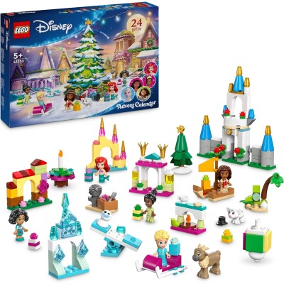 LEGO Disney Princess 43253 Calendario dell'Avvento 2024 Set di Natale con Elsa Tiana Ariel Vaiana e Mirabel