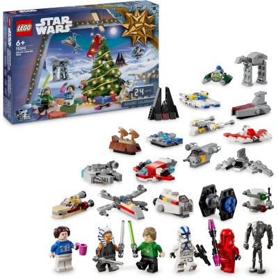 LEGO Star Wars 75395 Calendario dell'Avvento Set con 18 Modellini e 6 Personaggi