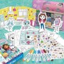 CRAYOLA 75-7170 Activity Set Gabby's Dollhouse con Pagine da colorare Pennarelli Adesivi e Personaggi pop-up