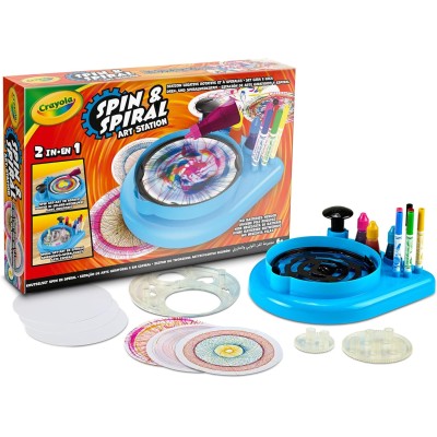 Crayola 74-7640 Spin & Spiral Art Station Set per Creare Mandala con Pennarelli e Inchiostri Colorati