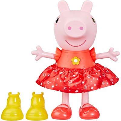 Hasbro F8873 Peppa Pig bambola di Peppa festa tra le pozzanghere con 55 suoni e reazioni