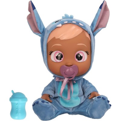 IMC Toys 922235 Cry Babies Disney Stitch Piange Lacrime Vere e Suoni Realistici