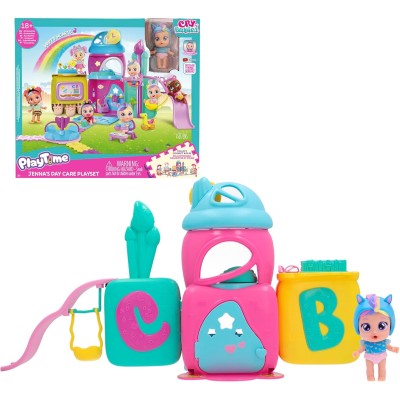 IMC Toys 921856 Cry Babies Jenna's Day Care Playset con Jenna e 18+ Accessori