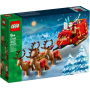 LEGO 40499 Slitta di Babbo Natale Set con Minifigure Renne Chitarra Orsacchiotto e Sci