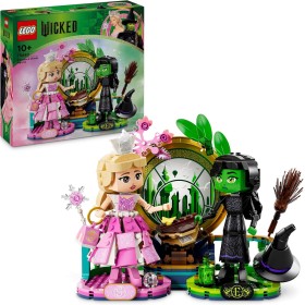 LEGO Wicked 75682 Elphaba e Glinda Figure da Costruire con Scopa Borsa e Corona LEGO Wicked 75682 Elphaba e Glinda Figure da Costruire con Scopa Borsa e Corona