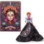 Mattel HRM72 Barbie Signature Día De los Muertos 2024 in abito nero e top con volant blu e accessori colorati