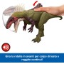 Mattel HXF52 Jurassic World: Teoria del Caos Becklespinax Battaglie Ruggenti con elementi sonori e d'azione