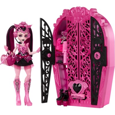 Mattel HXH84 Monster High Segreti da Brivido Draculaura Misteri Mostruosi con Guardaroba e accessori