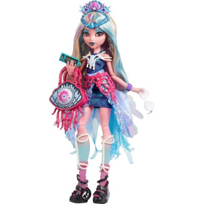 Mattel HXH82 Monster High Lagoona Blue Monster Fest con outfit glamour e accessori a tema