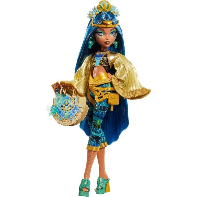 Mattel HXH81 Monster High Cleo de Nile Monster Fest con outfit glamour e accessori a tema festival musicale