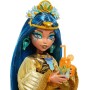 Mattel HXH81 Monster High Cleo de Nile Monster Fest con outfit glamour e accessori a tema festival musicale