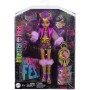 Mattel HXH80 Monster High Clawdeen Wolf Monster Fest con outfit glamour e accessori a tema festival musicale