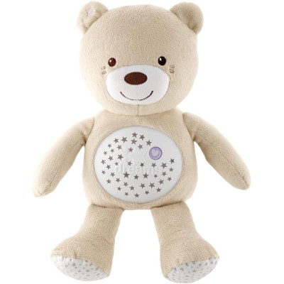 Chicco 801530 First Dreams Orsacchiotto Peluche Baby Bear Soffice Pupazzo Proiettore con Luce Notturna Beige