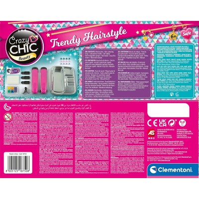 Clementoni 18750 Crazy Chic Trendy Hairstyle Piastra con Colore per Decorazione Capelli