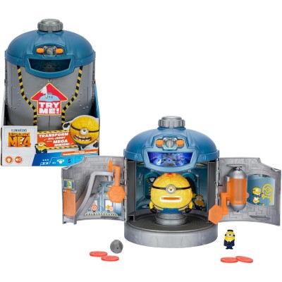 Giochi Preziosi MN405000 Minions Camera Di Trasformazione Avl Jerry In Mega Jerry Set con Luci e Suoni e 2 Personaggi Inclusi