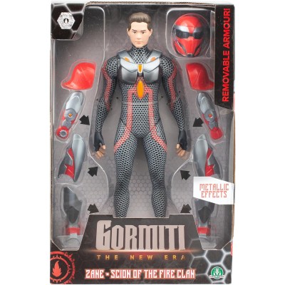 Giochi Preziosi GRV03400 Gormiti The New Era Scion del Fuoco Zane Articolato 27cm con Casco e Armatura Removibili