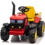 Trattore Elettrico per Bambini 12V con Rimorchio - Maxi Trattore Cavalcabile con ruote in gomma