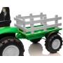 Trattore Elettrico per Bambini 12V con Rimorchio - Maxi Trattore Cavalcabile con ruote in gomma