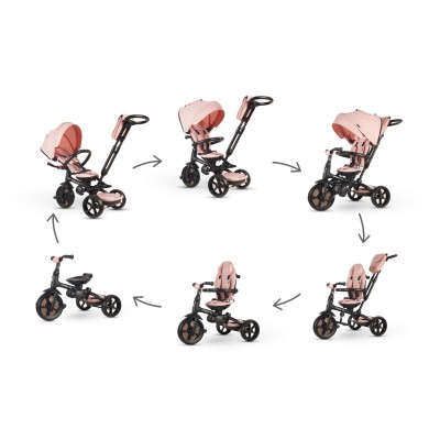 Triciclo per Bambini 6 in 1 Passeggino Evolutivo Prime con Sedile Girevole e reclinabile