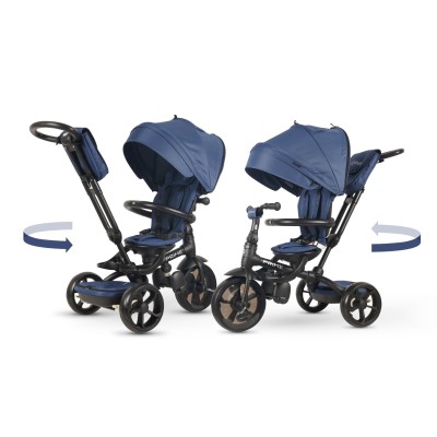 Triciclo per Bambini 6 in 1 Passeggino Evolutivo Prime con Sedile Girevole e reclinabile