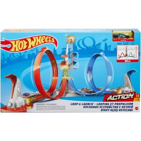 Mattel GRW39 Hot Wheels Pista Loop & Launch regolabile in altezza fino a 80cm Mattel GRW39 Hot Wheels Pista Loop & Launch regolabile in altezza fino a 80cm