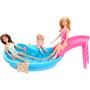 MAttel HRJ74 Barbie Piscina con bambola piscina scivolo telo e bevande