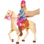 Mattel FXH13 Barbie Playset Bambola snodata e Cavallo con sella e briglie rimovibili