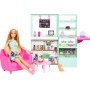 Mattel HKT94 ​Barbie Caffetteria Dolci Momenti playset con teiera cambia colore 1 gattino e 21+ accessori