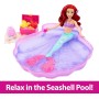 Mattel HWB39 Disney Princess Ariel Avventure in Piscina con sabbia rosa modellabile