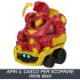 Mattel HRY02 Hot Wheels RacerVerse Trasportatore Hulkbuster con cabina di guida rimovibilecasco apribile e personaggio