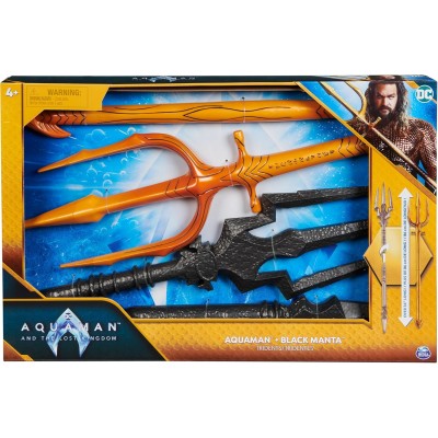 SpinMaster 6065633 DC Comics Aquaman and Black Manta Tridents Armi da Supereroe 89 cm