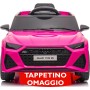 Auto Elettrica Macchina per Bambini 12V Audi RS 6 con Sedile Pelle e Telecomando