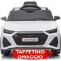 Auto Elettrica Macchina per Bambini 12V Audi RS 6 con Sedile Pelle e Telecomando