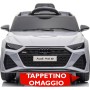 Auto Elettrica Macchina per Bambini 12V Audi RS 6 con Sedile Pelle e Telecomando