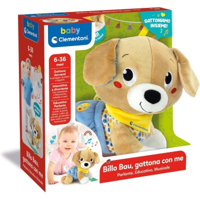 Clementoni 17986 Baby Cagnolino Gattona Con Me Peluche Interattivo per Imparare a Gattonare con Canzoncine e Filastrocche