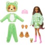 Mattel HRK24 Barbie Cutie Reveal Serie Amici Cuccioli Bambola con Costume da Rana e 10 Accessori a Sorpresa Cambia Colore