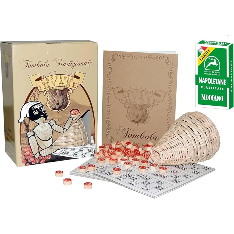 Set De Tombola Napolitaine - 48 Cartes + 90 Jetons Numérotés Pour Jeu Familial