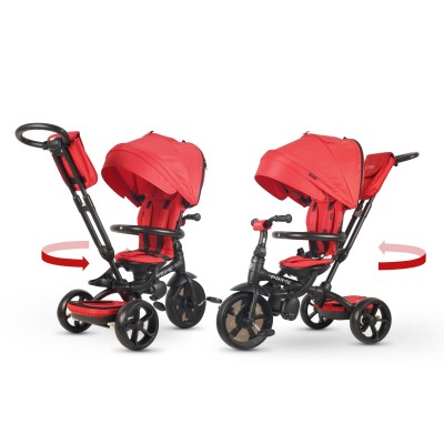 Triciclo Passeggino per Bambini New Prime 6 in 1 con PARAPIOGGIA