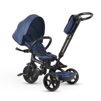 Triciclo Passeggino per Bambini New Prime 6 in 1 con PARAPIOGGIA