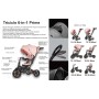 Triciclo Passeggino per Bambini New Prime 6 in 1 con Parapioggia