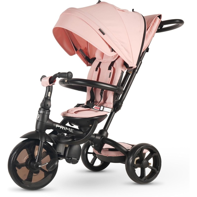 Triciclo Passeggino per Bambini New Prime 6 in 1 con PARAPIOGGIA