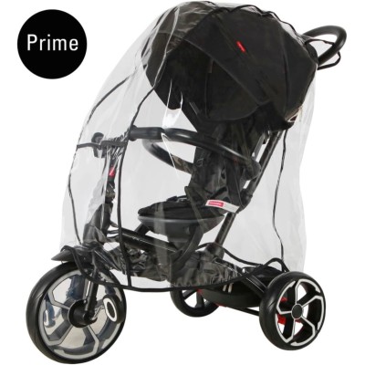 Triciclo Passeggino per Bambini New Prime 6 in 1 con PARAPIOGGIA