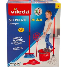 Vileda VLE01000 Set Pulizia Vileda con Scopa Paletta Battipanni Secchio e Mocio Vileda VLE01000 Set Pulizia Vileda con Scopa Paletta Battipanni Secchio e Mocio