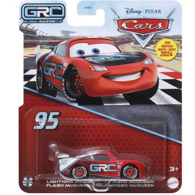 Mattel HTY00 Disney Cars Global Racers Cup Saetta McQueen in scala 1 55