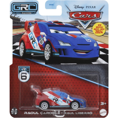 Mattel HTY12 Disney Cars Global Racers Cup Raoul Caroule in scala 1:55