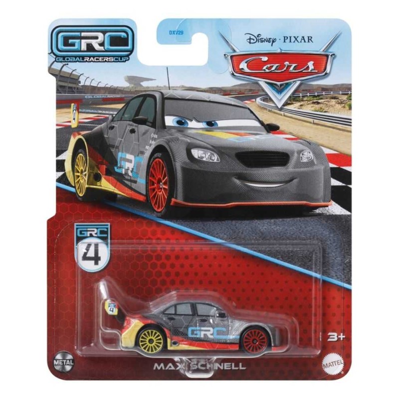 Mattel HYD12 Disney Cars Global Racers Cup Max Schnell in scala 1:55